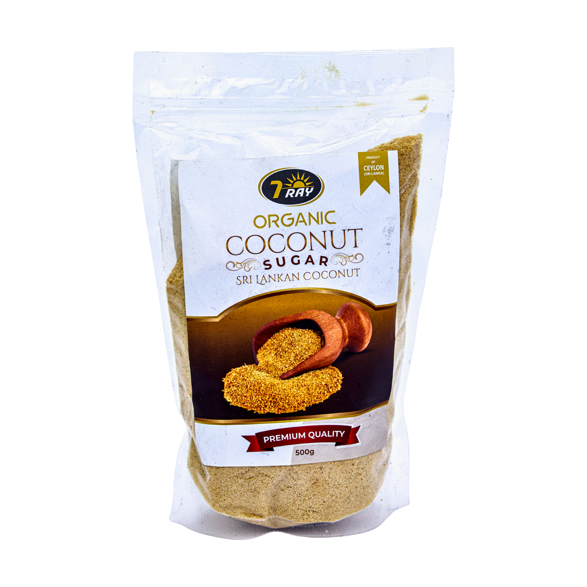 7Ray Organic Coconut Sugar 500g, front of pack