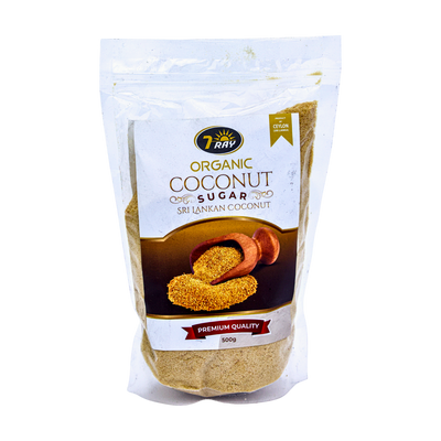 7Ray Organic Coconut Sugar 500g, front of pack