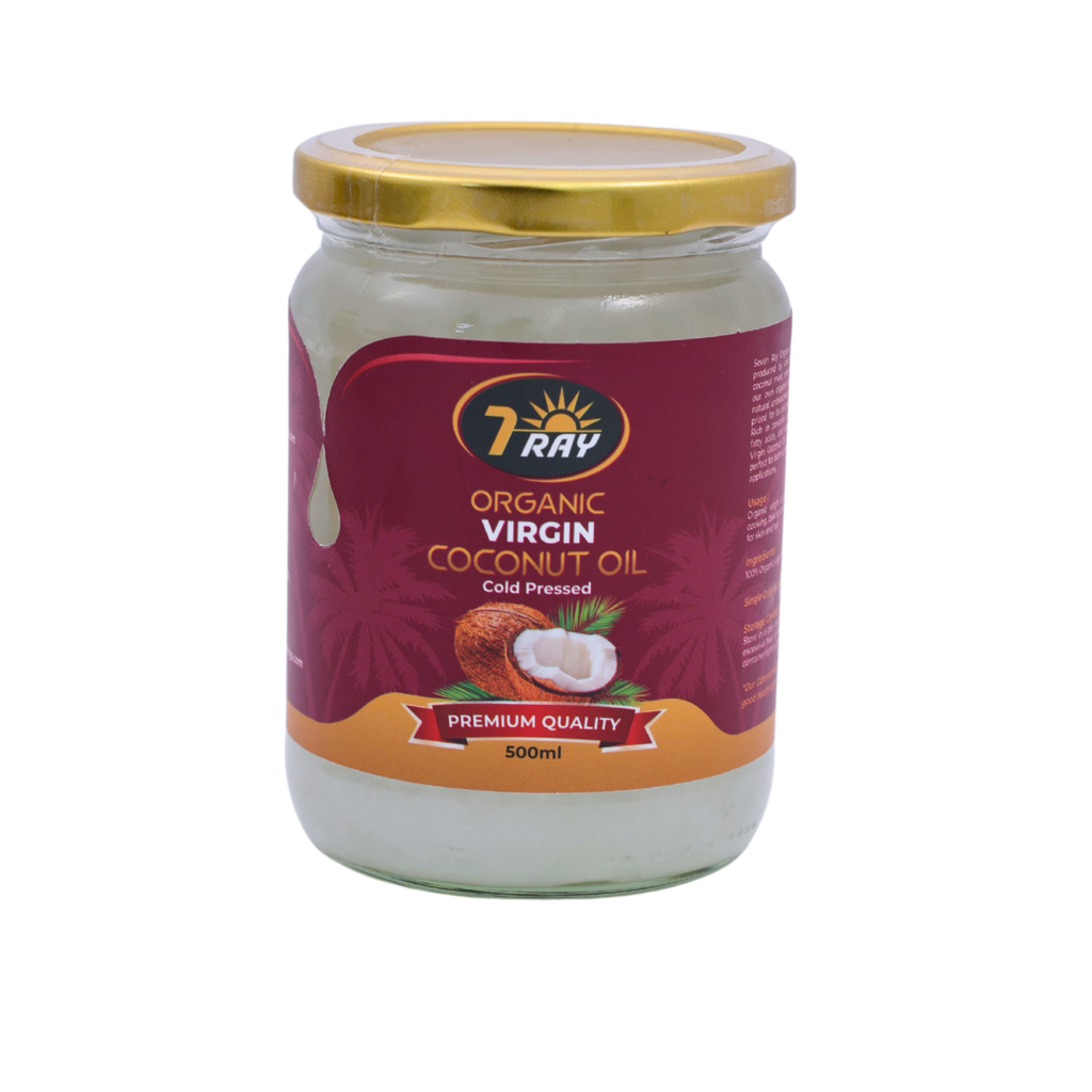 7Ray Organic Virgin Coconut Oil 500ml, front of pack