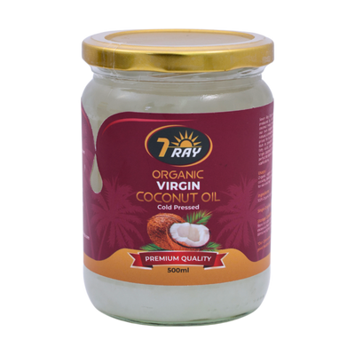 7Ray Organic Virgin Coconut Oil 500ml, front of pack