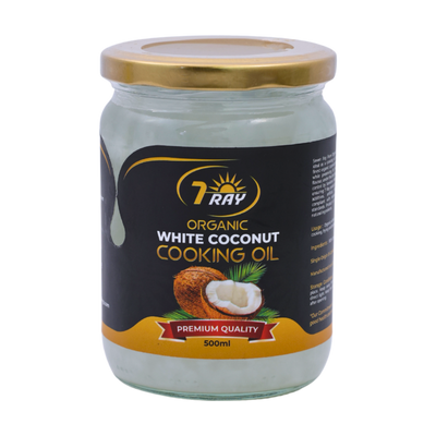 7Ray Organic White Coconut Cooking Oil 500ml, front of pack