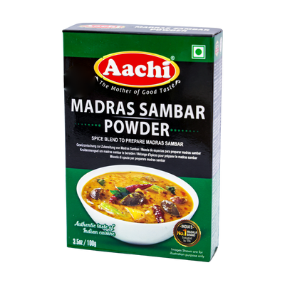 Aachi Madras Sambar Powder 100g, front of pack