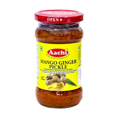 Aachi Mango Ginger Pickle 300g, front of pack