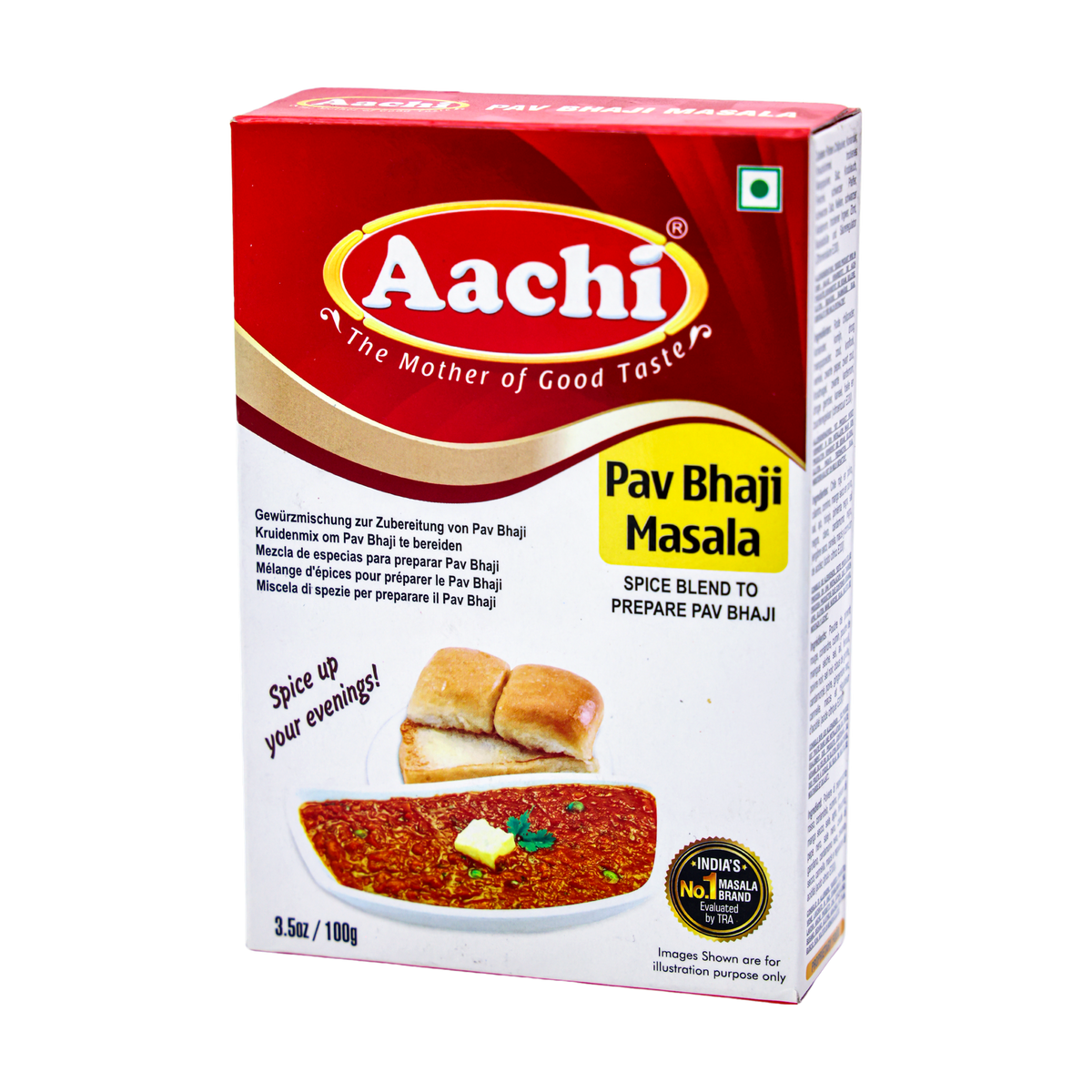 Aachi Pav Bhaji Masala 100g, front of pack