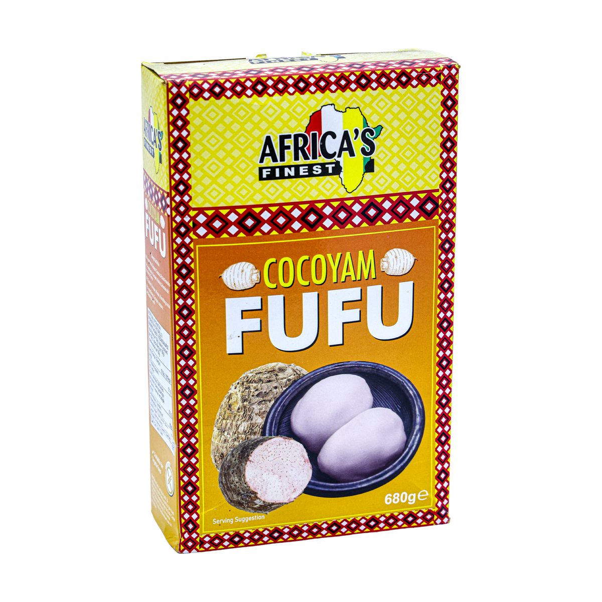 Africa's Finest Cocoyam Fufu 680g, front of pack