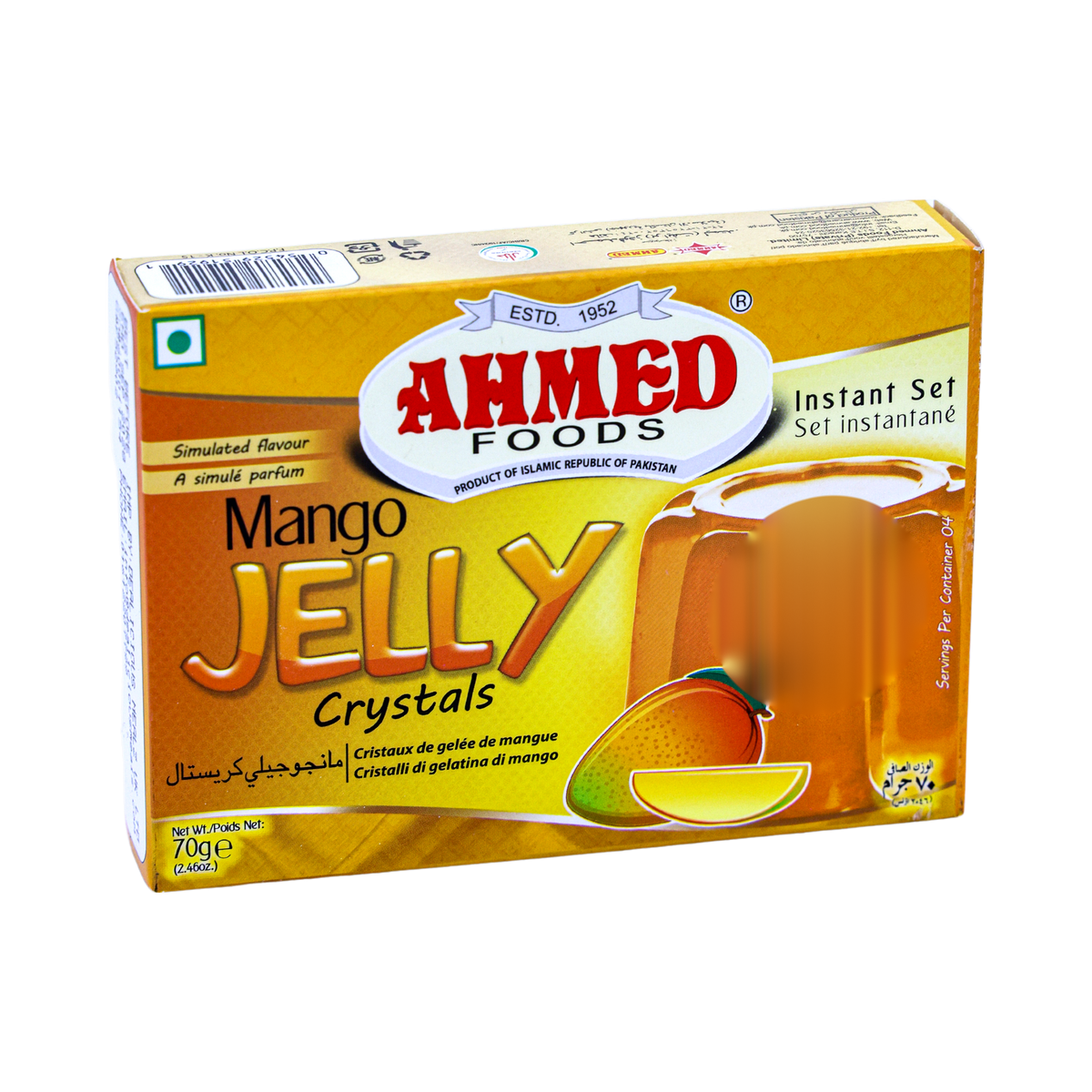 Ahmed Mango Jelly Crystals 70g, front of pack