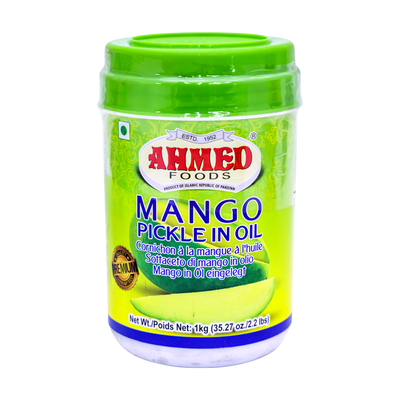 Ahmed Mango Pickle in Oil 1kg, front of pack
