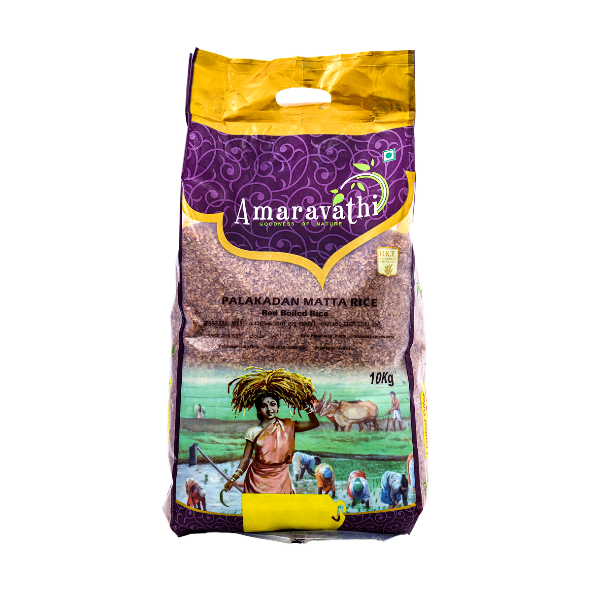 Amaravathi Palakadan Matta Rice 10kg, front of pack