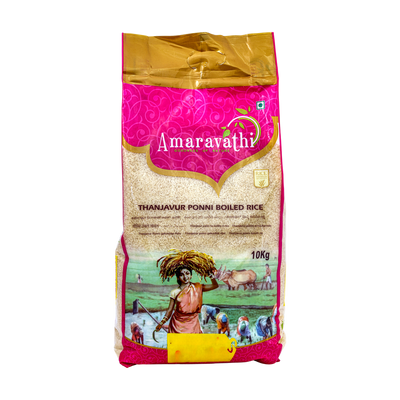 Amaravathi Thanjavur Ponni Boiled Rice 10kg, front of pack