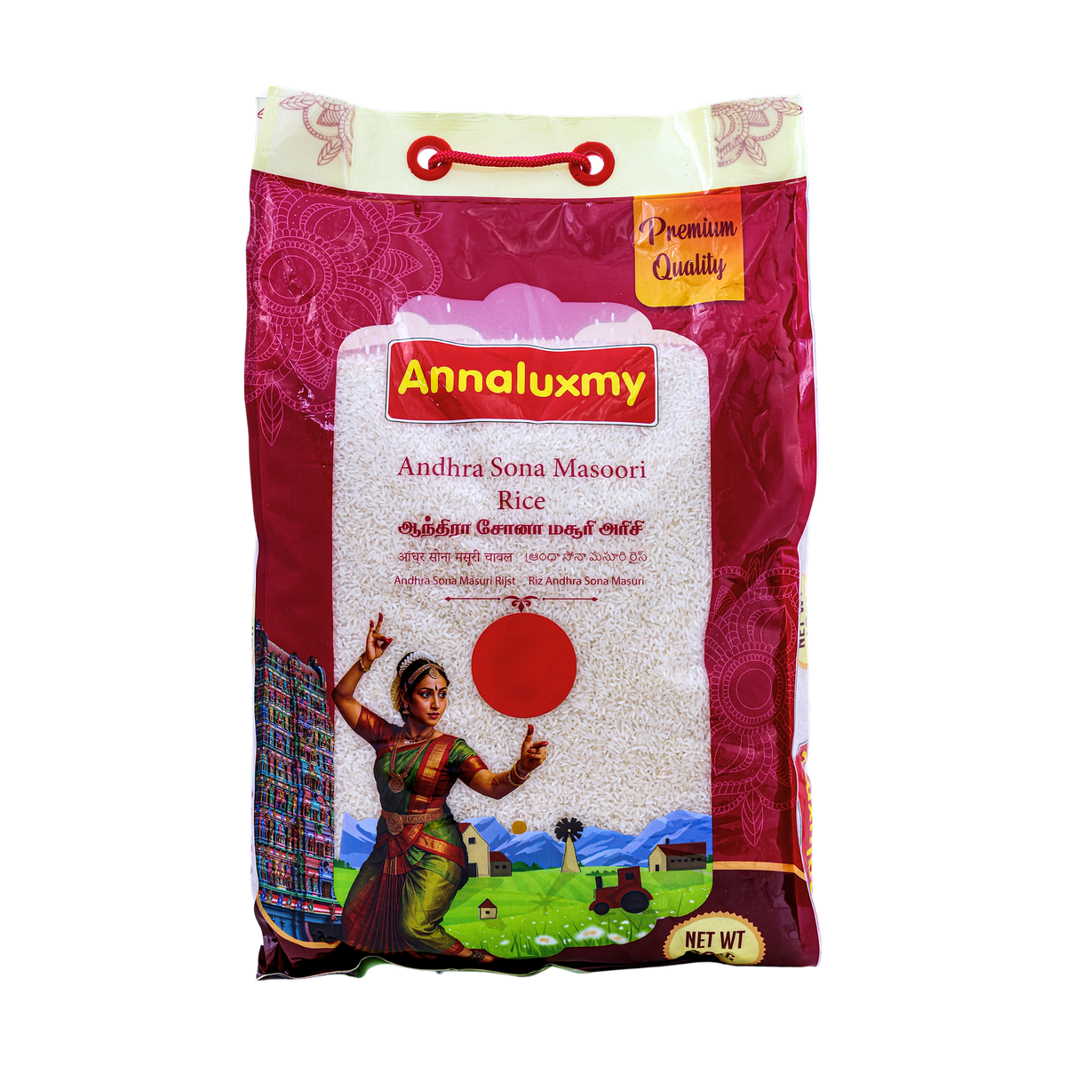 Annaluxmy Andhra Sona Masoori Rice 10kg, front of pack