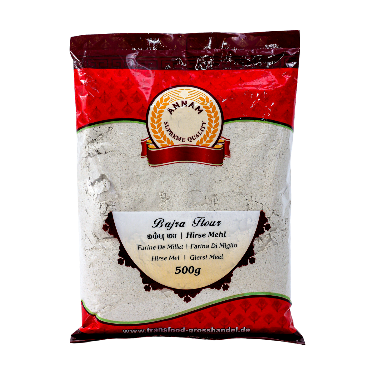 Annam Bajra Flour 500g, front of pack