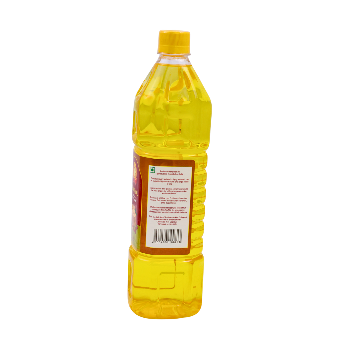 Back of the Annam Peanut Oil 1L pack showing the ingredients and cooking instructions
