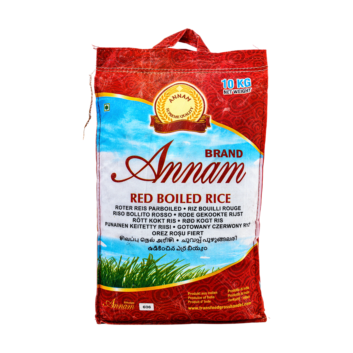 Annam Red Boiled Rice 10kg, front of pack