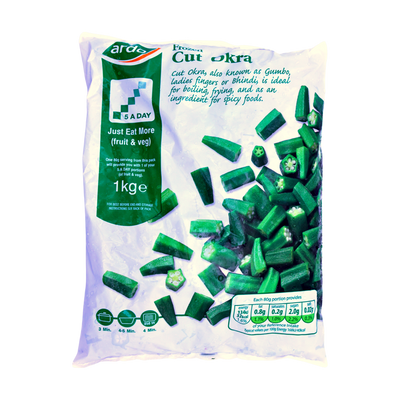 Ardo Cut Okra 1kg, front of pack