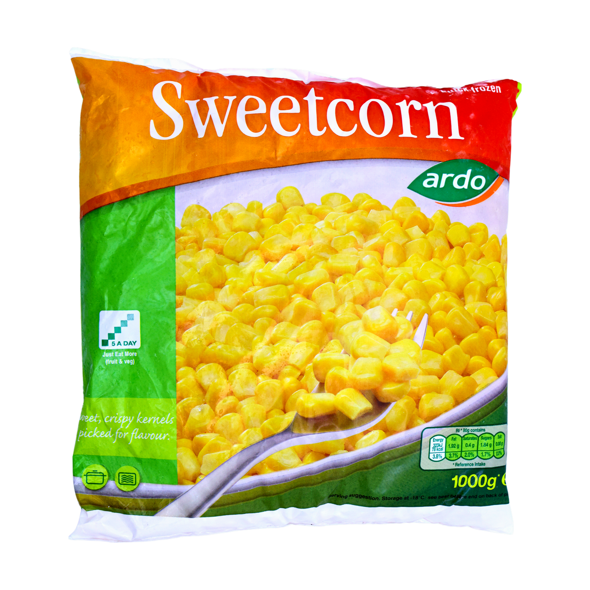 Ardo Sweetcorn 1kg, front of pack