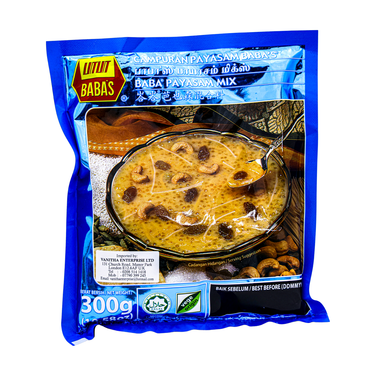 Baba's Payasam Mix 300g, front of pack