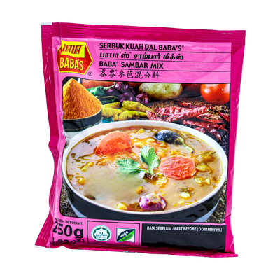Baba's Sambar Mix 250g, front of pack