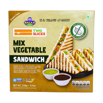 Balaji Two Slices Mix Vegetable Sandwich 230g, front of pack