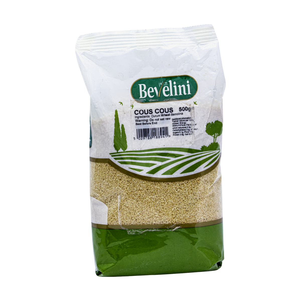 Bevelini Cous Cous 500g, front of pack