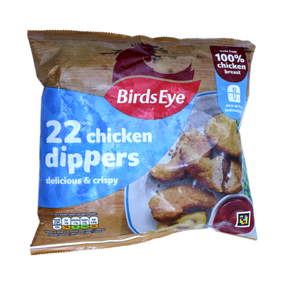 Birds Eye 22 Chicken Dippers 403g, front of pack