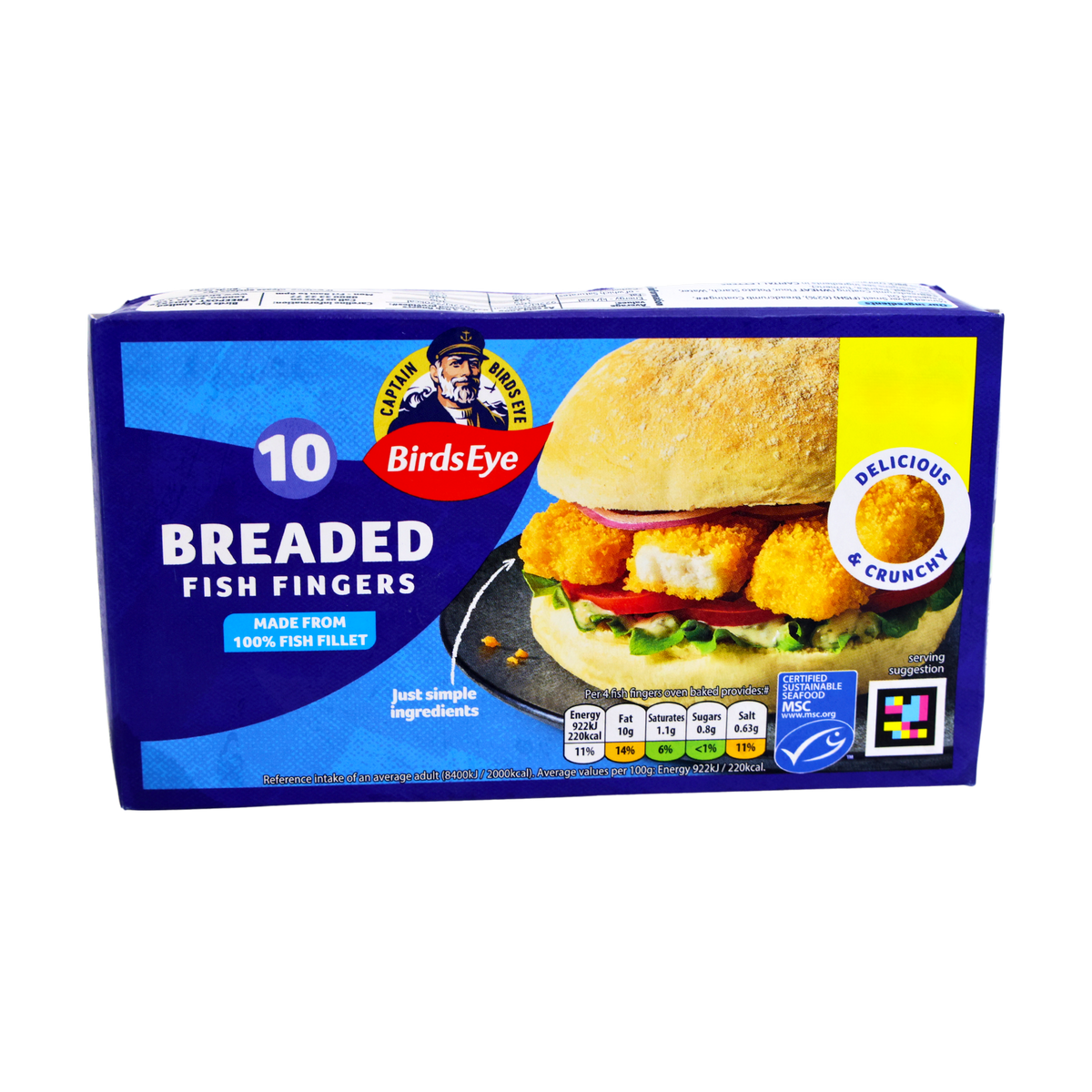 Birds Eye Breaded Fish Fingers 10 Pack 250g, front of pack
