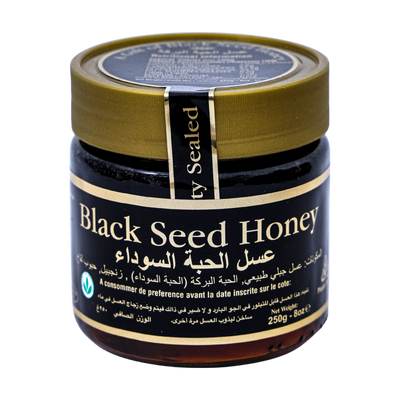 Black Seed Honey 250g, front of pack