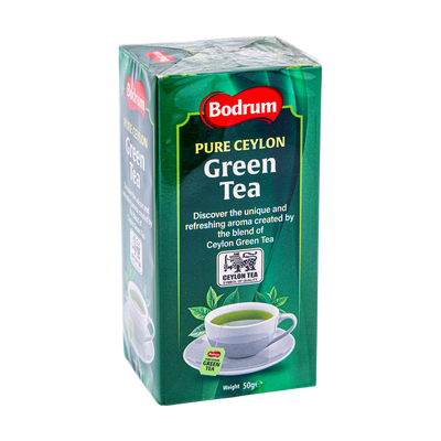 Bodrum Pure Ceylon Green Tea 50g, front of pack
