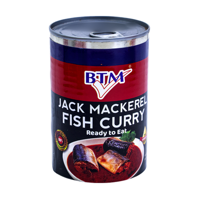 BTM Jack Mackerel Fish Curry 425g, front of pack