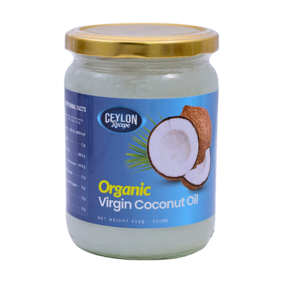 Ceylon Recepe Organic Virgin Coconut Oil 500ml, front of pack