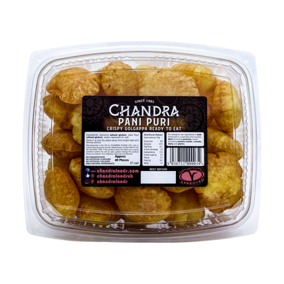 Chandra Pani Puri 40 Pieces, front of pack