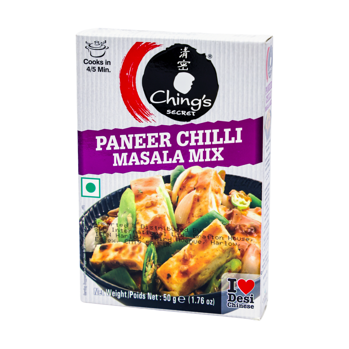 Ching's Secret Paneer Chilli Masala Mix 50g, front of pack