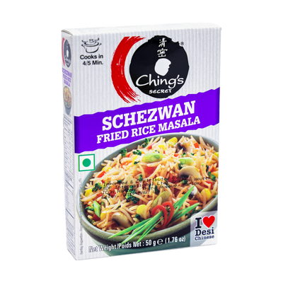 Ching's Secret Schezwan Fried Rice Masala 50g, front of pack