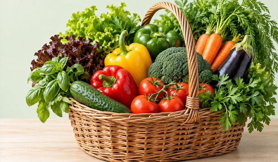 Fresh produce on display in the shop