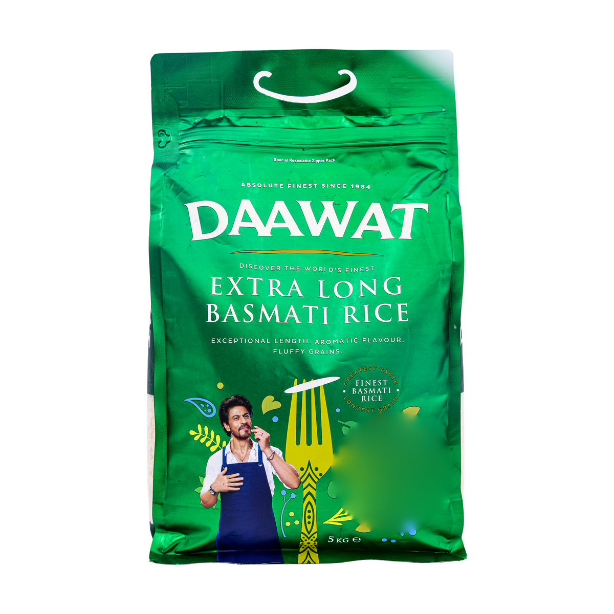 Daawat Extra Long Basmati Rice 5kg, front of pack