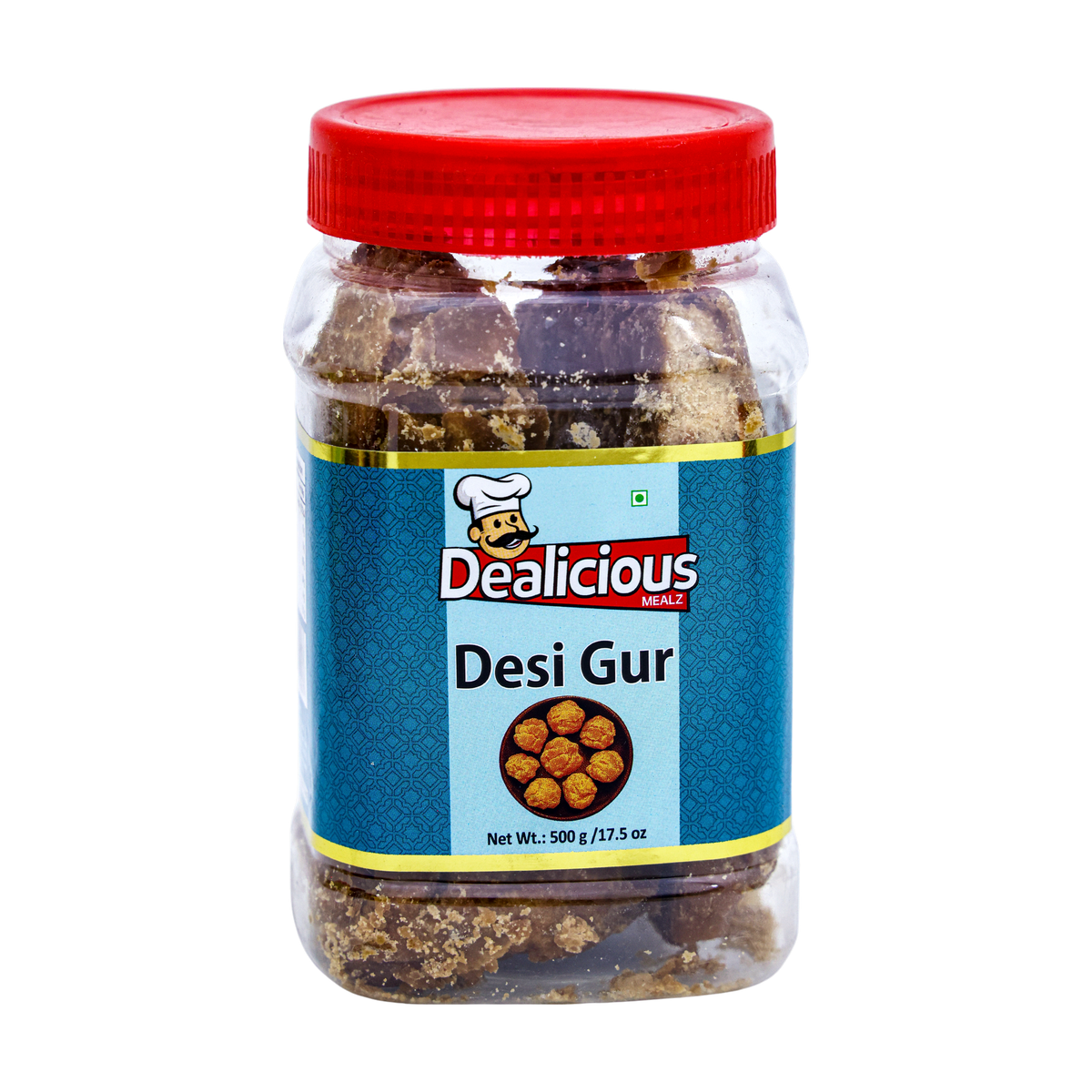 Dealicious Mealz Desi Gur 500g, front of pack