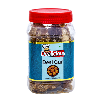 Dealicious Mealz Desi Gur 500g, front of pack