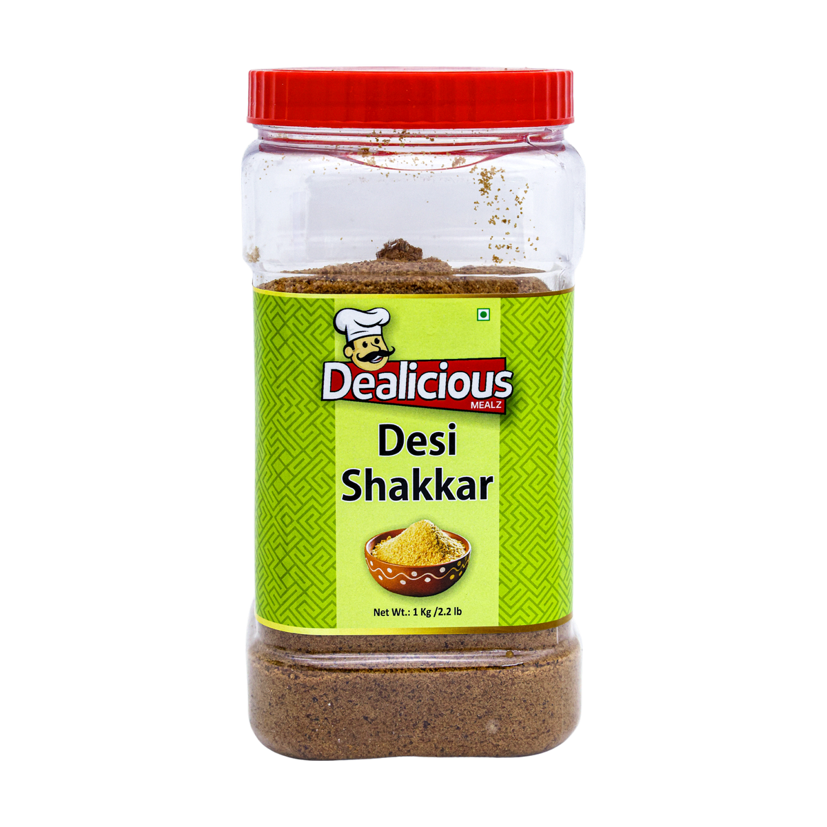 Dealicious Mealz Desi Shakkar 1kg, front of pack
