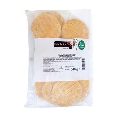Dealicious Mealz Spicy Chicken Burger 540g, front of pack
