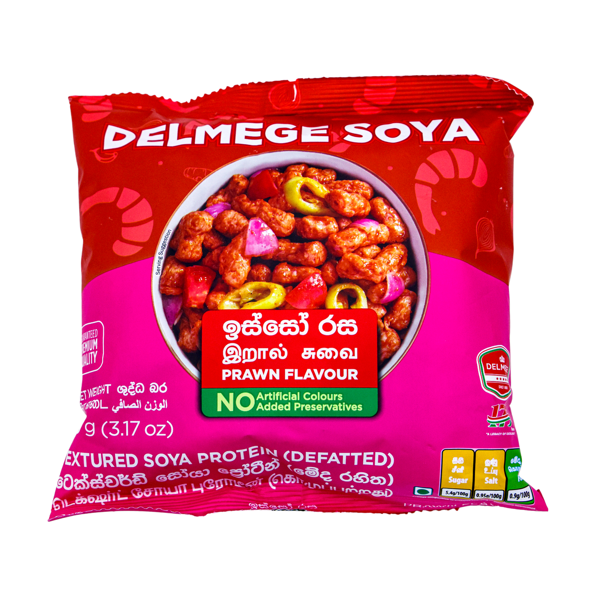 Delmege Soya Prawn Flavour 90g, front of pack