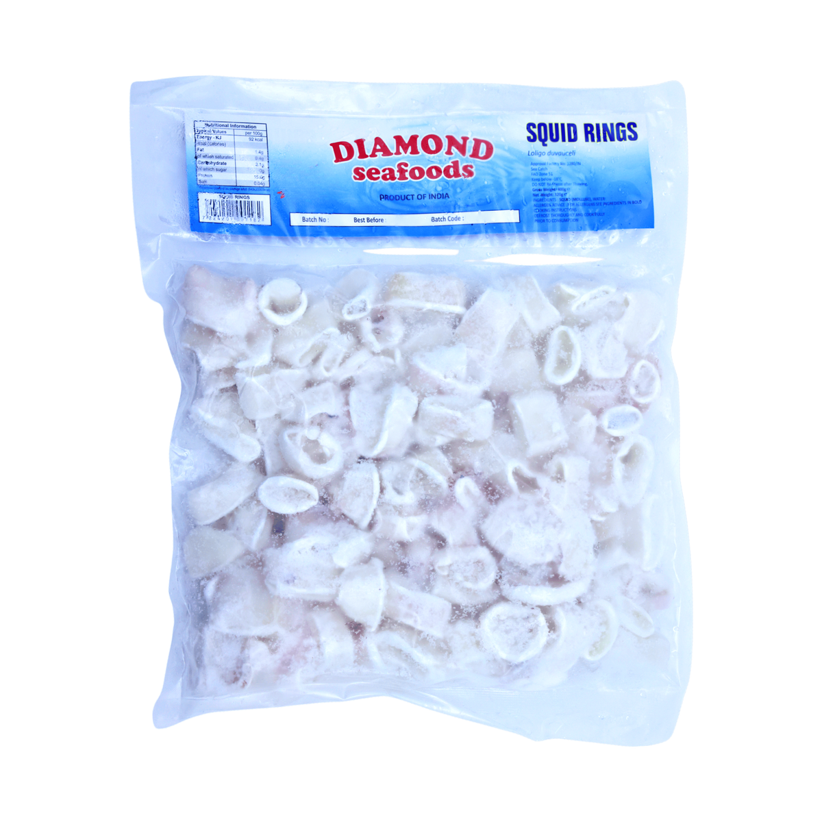 Diamond Foods Squid Rings (Loligo) 320g, front of pack