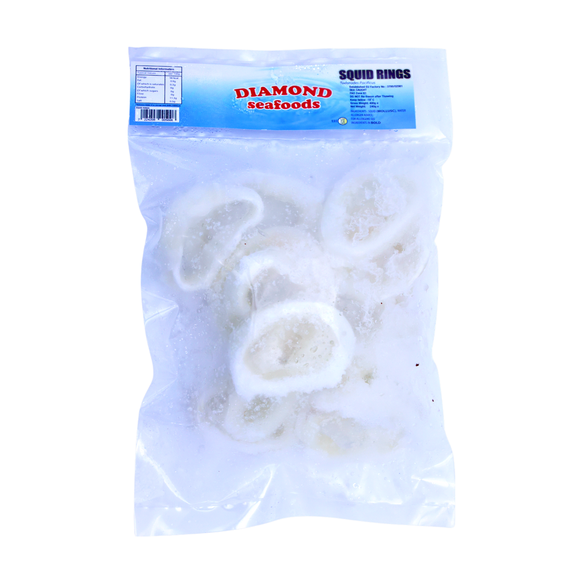 Diamond Foods Squid Rings (Todarodes) 240g, front of pack