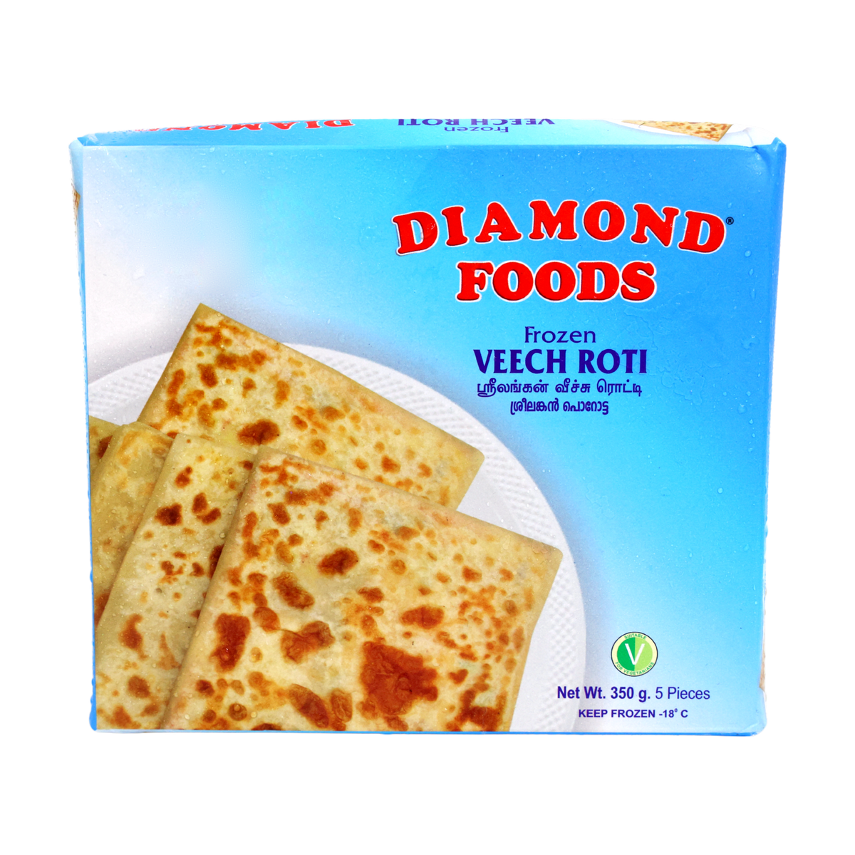 Diamond Foods Veech Roti 5 Pieces 350g, front of pack