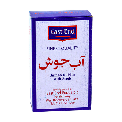 East End Abjosh Jumbo Raisins 100g, front of pack
