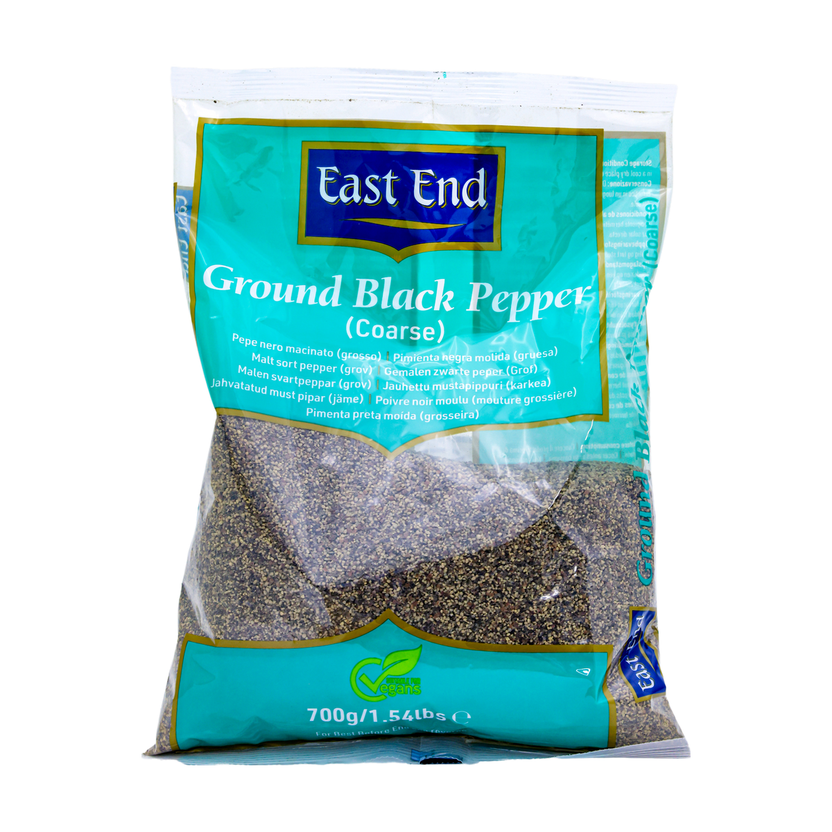 East End Ground Black Pepper Coarse 700g, front of pack