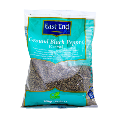 East End Ground Black Pepper Coarse 700g, front of pack