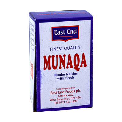 East End Munaqa Jumbo Raisins, front of pack