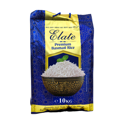 Elate Premium Basmati Rice 10kg, front of pack