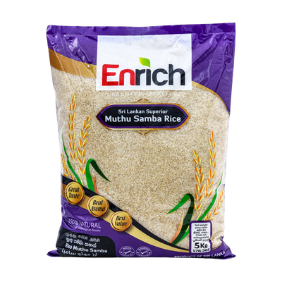 Enrich Muthu Samba Rice 5kg, front of pack