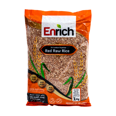 Enrich Red Raw Rice 1kg, front of pack
