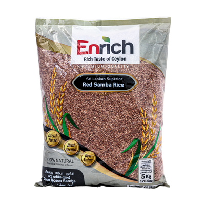 Enrich Red Samba Rice 5kg, front of pack